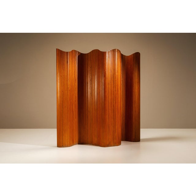 Tambour Folding Screen in Pine by Joamin Baumann for Baumman Fils & Cie, France, 1940 For Sale - Image 6 of 16