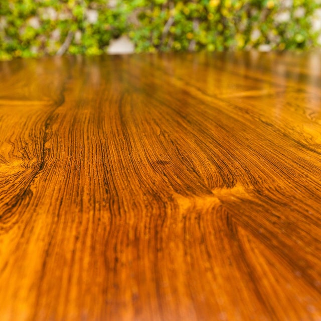 Vintage 1960s Florence Knoll 72" Round Rosewood X Base Table Desk For Sale - Image 14 of 16