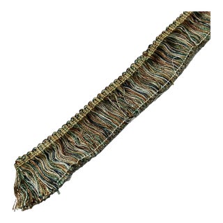 1990s Multi-Color Brush Fringe - Passementerie Trim- 1 Yards For Sale