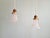 Metal Art Deco Pendant Lights in Clear Glass, 1930s, Set of 3 For Sale - Image 7 of 17