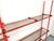 Vintage Italian Bauhaus Style Bookcase in Red Metal and Smoked Glass, 1970s For Sale - Image 4 of 15