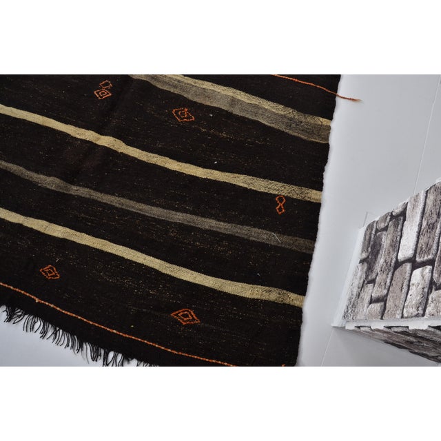 Decorative Vintage Goat Hair Rug For Sale - Image 4 of 10