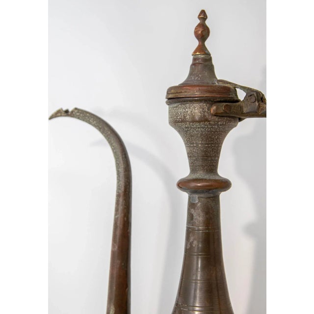 Antique Middle Eastern Qajar Persian Copper Ewer 19th Century Antique For Sale - Image 12 of 12