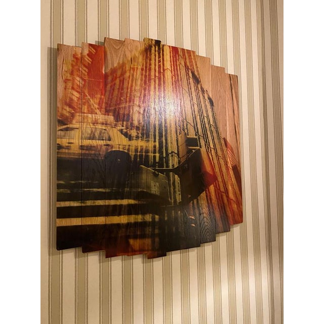 Wood Hugo Garcia-Urrutia, Rays of City Light, Photograph on Maple Wood, 2024 For Sale - Image 7 of 12