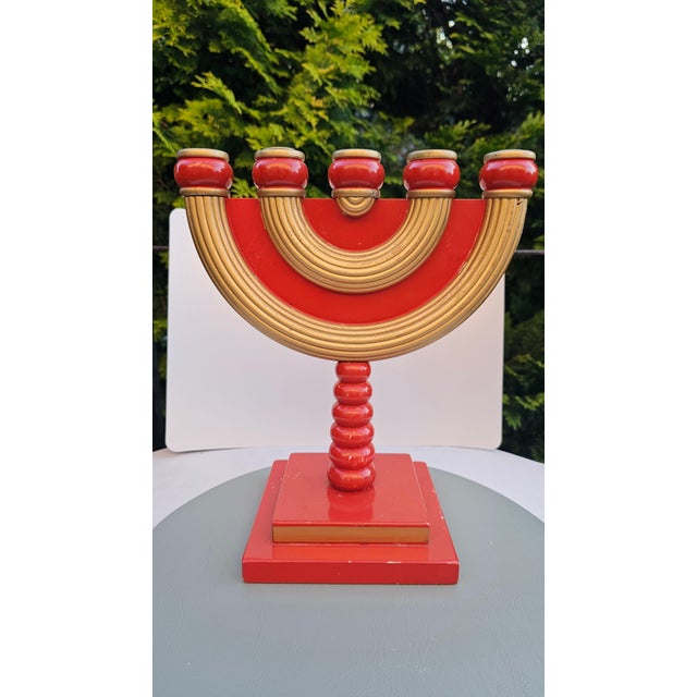 1980s Vintage Folk Swedish Candelabra by Sandberg Art Center for Nora Stad, 1980s For Sale - Image 5 of 9