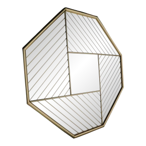 Groovy 1980's Octagonal Wall Mirror