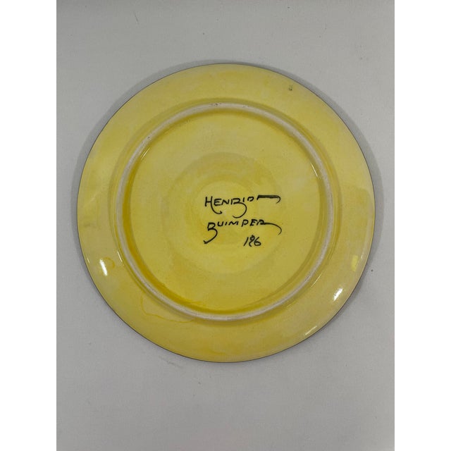 Vintage 1950s French Henriot Quimper Oyster Plate For Sale - Image 6 of 13