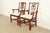 English Henredon Georgian Carved Mahogany Armchairs, Pair For Sale - Image 3 of 15