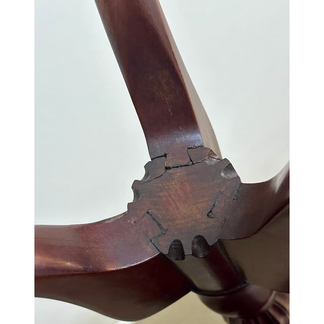 English 19th Century Mahogany Plant Stand on Tripod Base. For Sale - Image 9 of 10