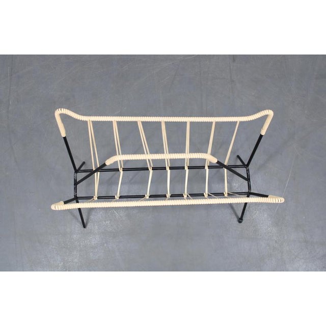 Mid-Century Modern Italian Magazine Holder in Lacquered Iron, 1960s For Sale - Image 4 of 9
