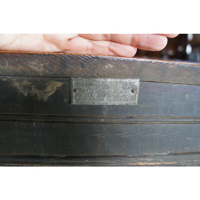 1910s 1910s Antique Quarterswan Oak Farmhouse Kitchen Ice Box Refrigerator Bar Cabinet For Sale - Image 5 of 16