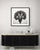 A striking black-and-white botanical print featuring Sarracenia Flower, meticulously restored and remastered from an...