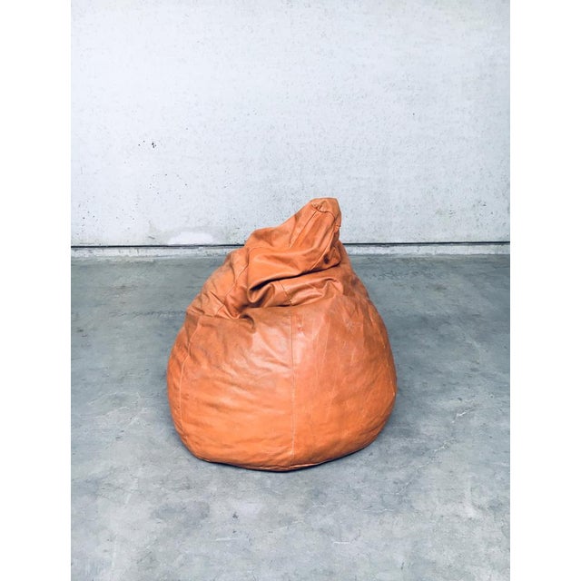 Vintage Leather Patchwork Bean Bag, Italy, 1970s For Sale - Image 11 of 15