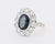 Art Deco Circa 1930 Art Deco Ring, Natural Sapphire 2.40 Carats and Old-Cut Diamonds For Sale - Image 3 of 4