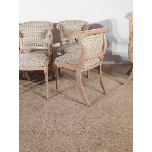 Vintage Set of 8 Casa Stradivari Nyc Custom Klismos Dining Chairs 2 Arms 6 Sides For Sale - Image 17 of 18