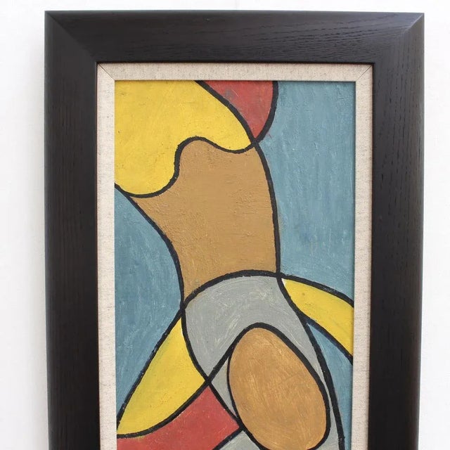 Composition on Blue Background, Edgar Stoëbel, 1960s For Sale - Image 4 of 13