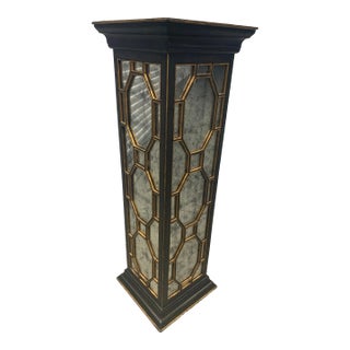 Late 20th Century Églomisé Pagoda Style Pedestal For Sale