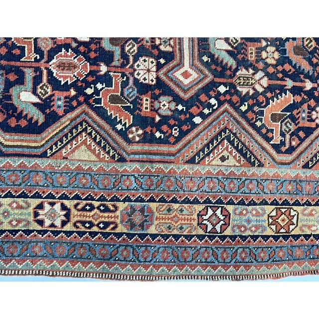 Antique Persian Qashqai Rug 4'5" X 7’7" For Sale - Image 4 of 8