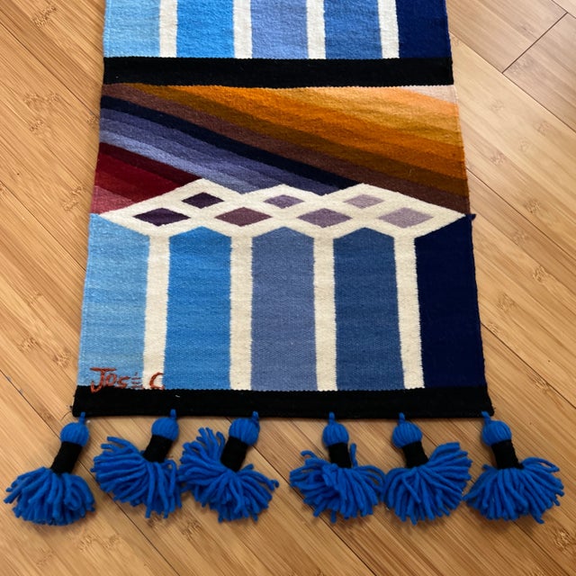 1990s Handwoven Wool Decor For Sale - Image 4 of 8