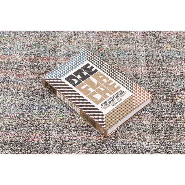 Gray Vintage Chaput Kilim Wool Rug With Textural Stripes by Rug & Kilim, 1950-1959 For Sale - Image 8 of 8