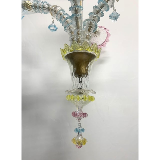 Rezzonico Murano Chandelier attributed to Seguso, 1960s For Sale - Image 3 of 6