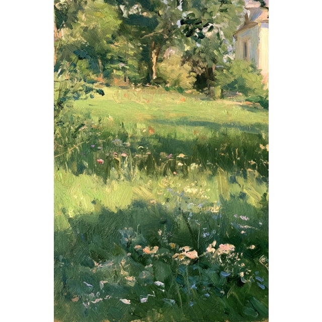Paper French Country Impressionist Landscape Art Print – Cottage Garden, 10" X 13" For Sale - Image 7 of 9