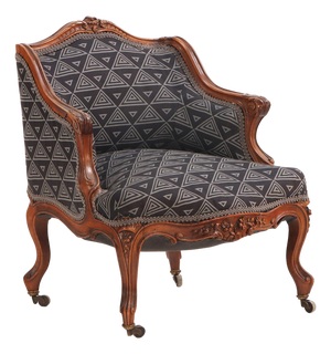 Louis XV Style Carved Boudoir Chair, C. 1910. Perfect for Your Dog or Cat!