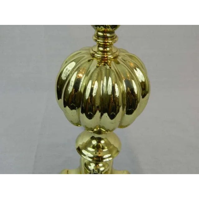 Mid 19th Century Chenets or Andirons With a Ball and Flame Finial, 19th Century - a Pair For Sale - Image 5 of 9
