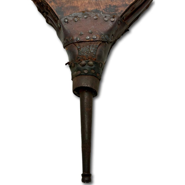 Unusual Antique American Rustic Hand Made & Hand Painted Decorated Shipboard Blacksmith Belllows - Circa Mid 1800s For Sale - Image 12 of 18