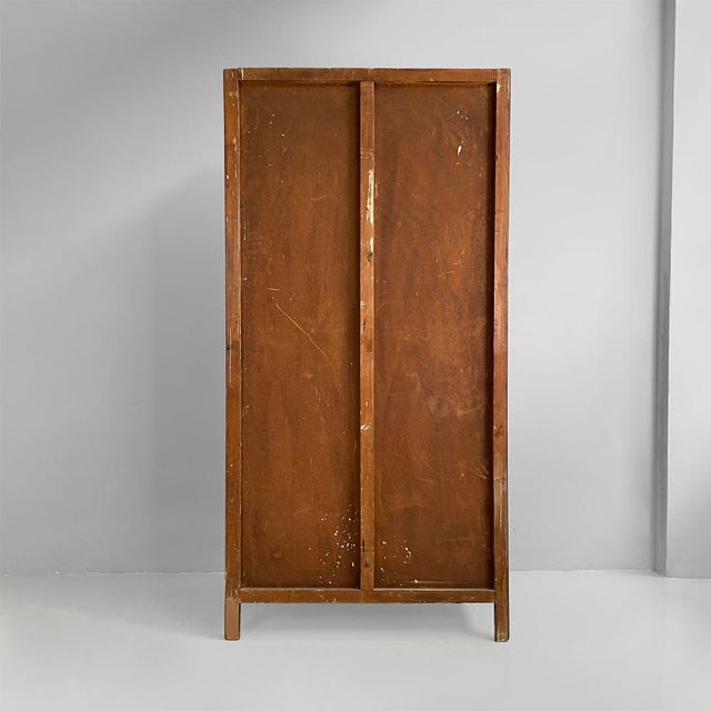 Wood Art Deco Italian Wooden Wardrobe with Hinged Doors, 1930s For Sale - Image 7 of 18