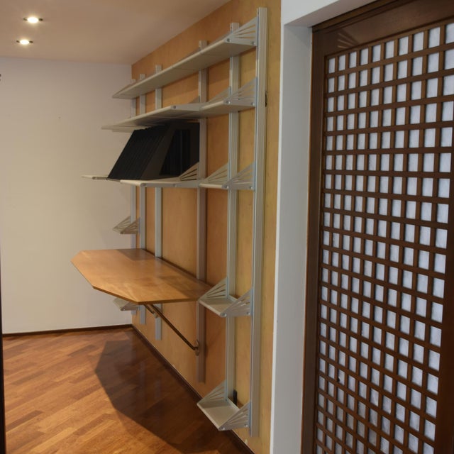 Wood Kaos Modular Wall Shelving System in Aluminum by Antonia Astori for Driade, 1990s For Sale - Image 7 of 12
