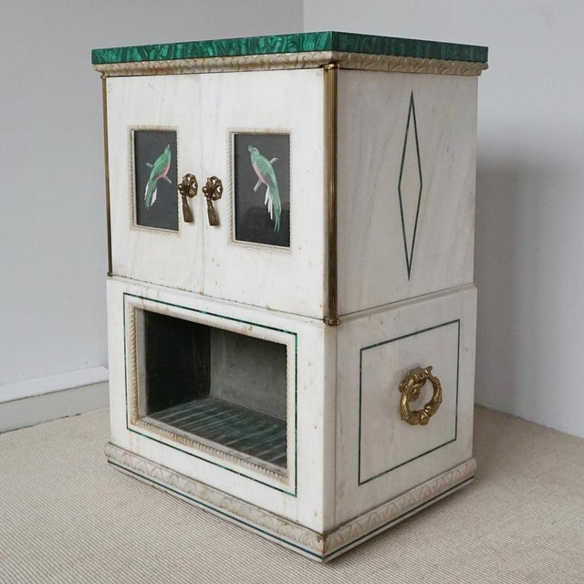 Malachite and Marble Cabinet, 1950s For Sale - Image 10 of 18