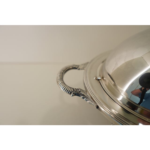 Vintage Silverplate Roll-Top Dome Serving Dish For Sale - Image 4 of 18