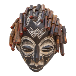 Carved African Guro Dream Weaver Mask