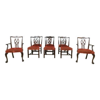 Set of 8 Kindel Chippendale Mahogany Dining Room Chairs For Sale