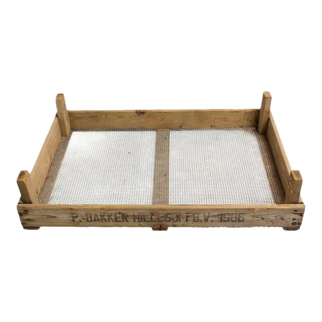 Tulip Tray W/ Wire Screen Bottom "P. Bakker" 1986 For Sale