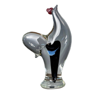 Murano Mid Century Blown Glass Rooster Antonio Da Ros for Cenedese Uranium
