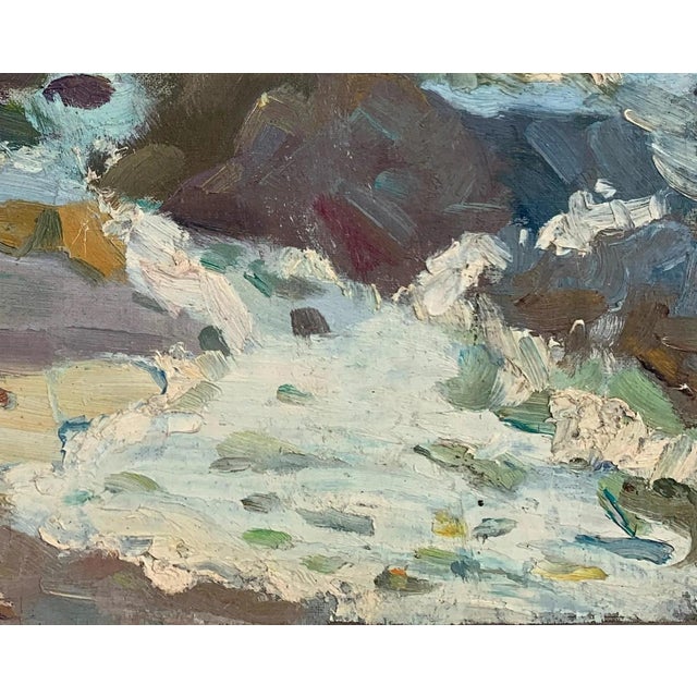 Original Seascape Oil Painting, Ukrainian Artist, 1960s For Sale - Image 6 of 6