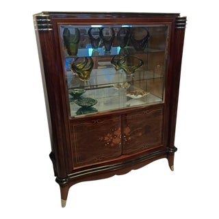 French Art Deco Vitrine Bar or Display Cabinet in the Style of Jules Leleu For Sale