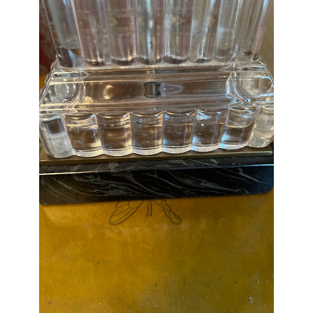 Traditional Vintage 60s Paul Hanson Glass Lamp For Sale - Image 3 of 8