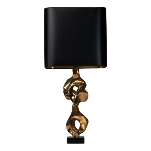 Sculptural Table Lamp by Michel Jaubert, France, 1970s For Sale