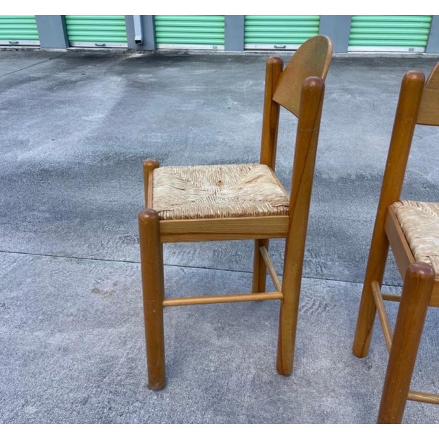 Hank Lowenstein Padova Wood Dowel Counter Height Bar Stools, a Pair