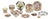 English Imari Style Assembled Partial Service, 36 Pieces, 19th Century For Sale