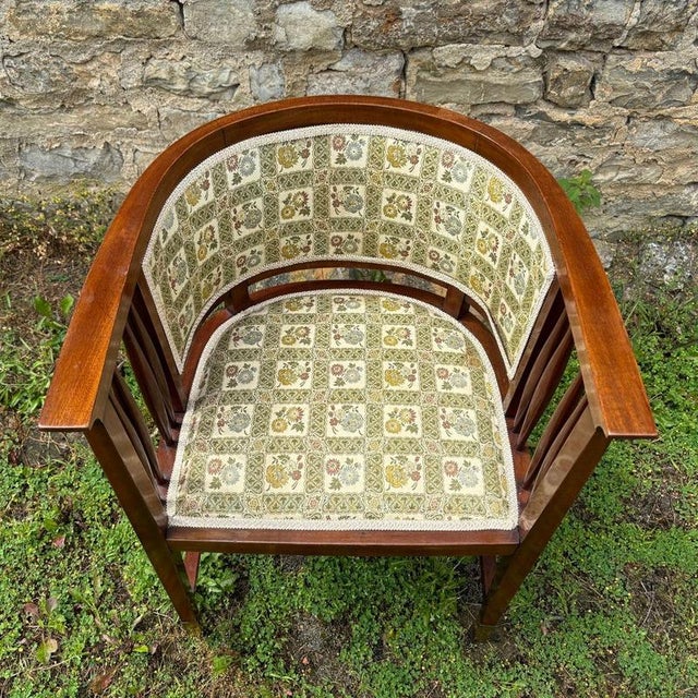 Antique Art Nouveau Viennese in Mahogany Chairs, 1910s, Set of 2 For Sale - Image 10 of 16