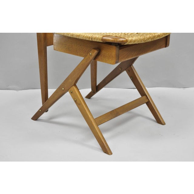 Vintage Mid Century Italian Style Modern Beech Wood Clothing Valet Chair Seat, B For Sale - Image 12 of 18