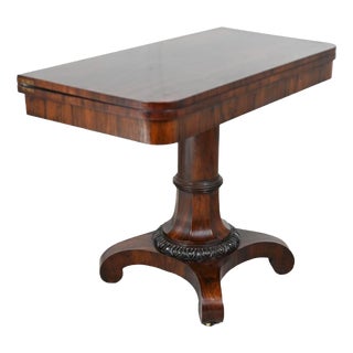Victorian Mahogany Pedestal Card Table, 1850 For Sale