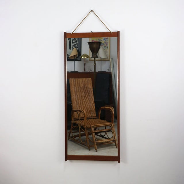 Wood Model 220 Wall Mirror in Teak by Aksel Kjersgaard Odder for Odder Møbler, Denmark, 1960s For Sale - Image 7 of 7