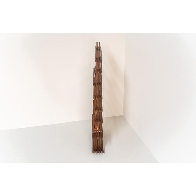 Sculptural Wengé Slat Bookcase For Sale - Image 17 of 18