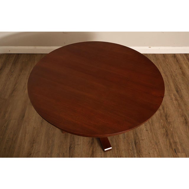 Mission Stickley Mission Collection Round Oak Expandable Dining Table For Sale - Image 3 of 18