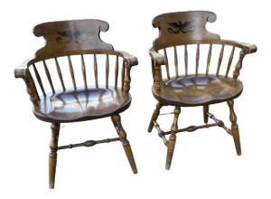 Colonial S. Bent & Bros Colonial Chairs - a Pair